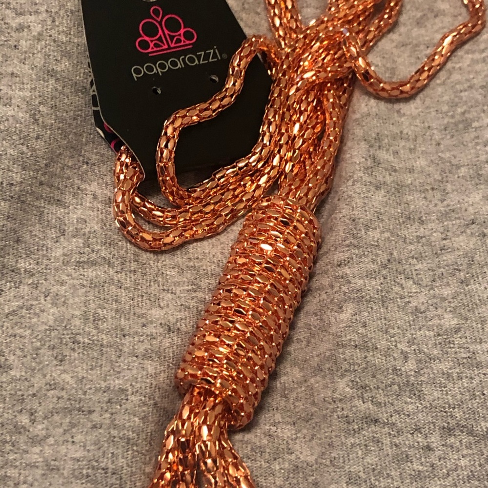 Paparazzi Rose Gold long chain necklace